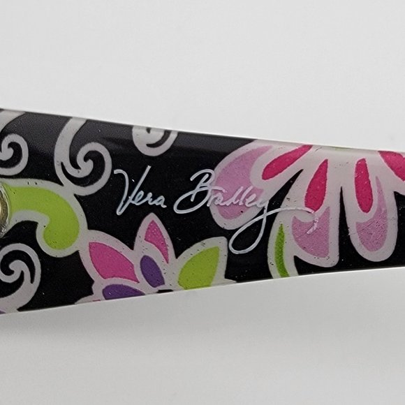 *SOLD* Vera Bradley Holly 023 Purple Punch Black Frame Grey Lens Sunglasses - Picture 12 of 16